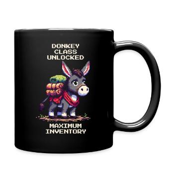 Classe d’âne : Inventaire maximum | RPG Âne Pixel Art - Mug uni - noir - Droite
