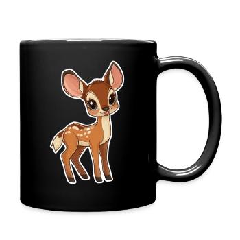 roe deer - Full Colour Mug - black - Right
