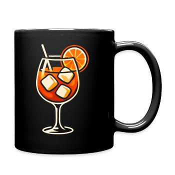 Party Spritz Glas Geschenkidee - Tasse einfarbig - Schwarz - Rechts