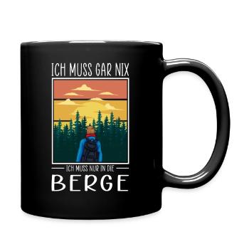 Wandern Sprüche Wanderer Wanderoutfits - Tasse einfarbig - Schwarz - Rechts