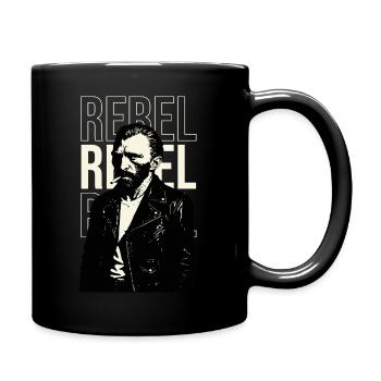 Rebell Vincent Van Gogh Leder Noir Porträt - Tasse einfarbig - Schwarz - Rechts
