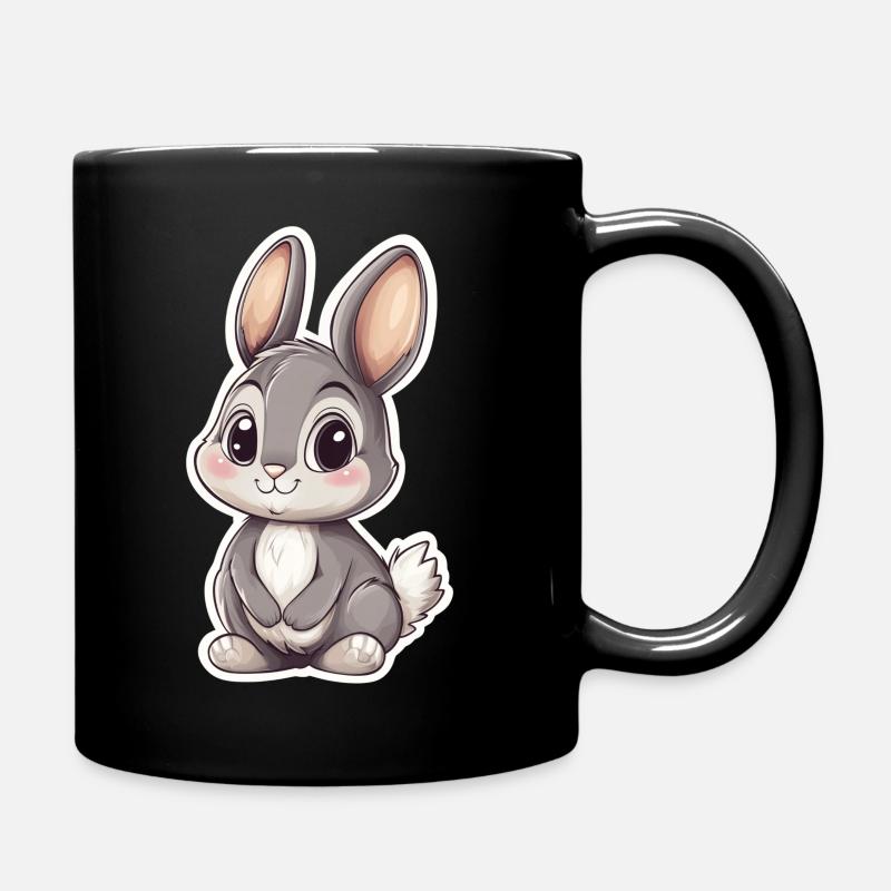 Hase - Tasse einfarbig - Schwarz