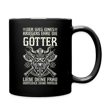 Wikinger Nordische Mythologie Götter - Tasse einfarbig - Schwarz - Rechts