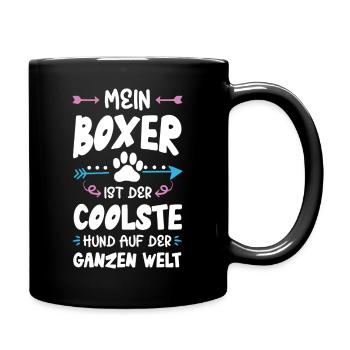 Boxer Dog Saying - Full Colour Mug - black - Right