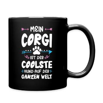Dicton de chien corgi - Mug uni - noir - Droite