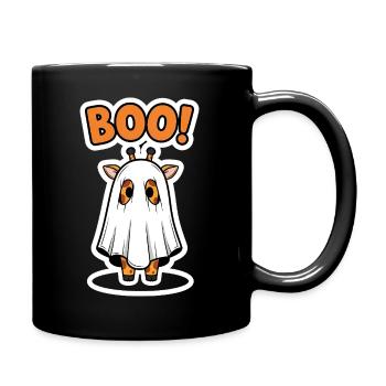 Giraffe Boo Halloween Funny Gift Animal Fan - Full Colour Mug - black - Right