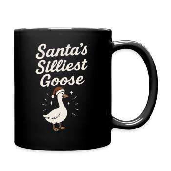 Die dümmste Gans des Weihnachtsmanns Weihnachten Lustiger Weihnachtsmann - Tasse einfarbig - Schwarz - Rechts
