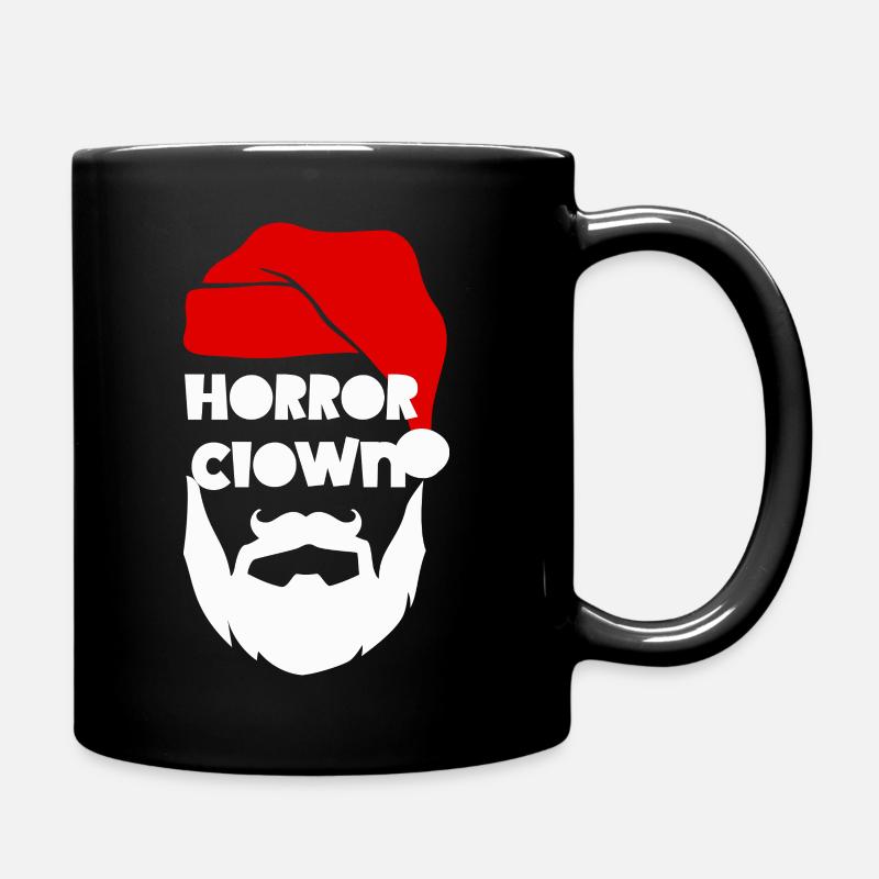 Horror Clown Santa - Full Colour Mug - black