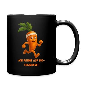 Karotte - renn auf Bio Treibstoff - Tasse einfarbig - Schwarz - Rechts
