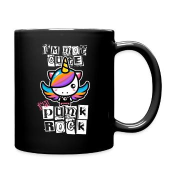 Punk Rock Unicorn - Full Colour Mug - black - Right
