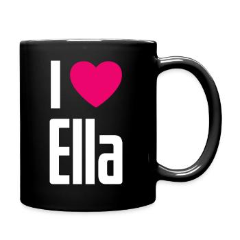 I Love Ella Pink Heart I Love Ella - Full Colour Mug - black - Right