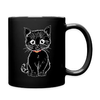schwarz - Tasse einfarbig - Schwarz - Rechts