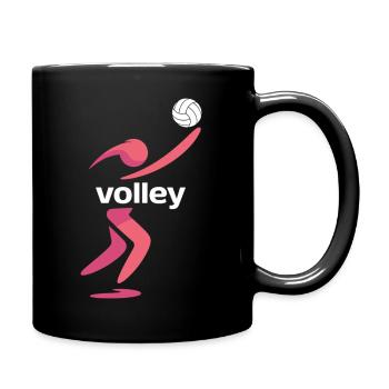 Volleyball Sports Graphics - Full Colour Mug - black - Right