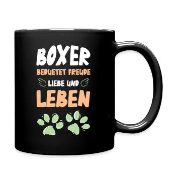 Motif de la vie amoureuse boxer - Mug uni - noir - Droite