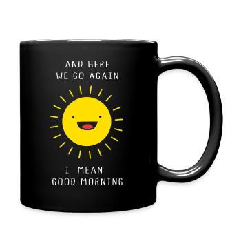 Late risers Monday morning morning grouches - Full Colour Mug - black - Right