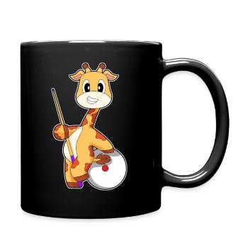 Giraffe Billiard Queue Sport - Tasse einfarbig - Schwarz - Rechts