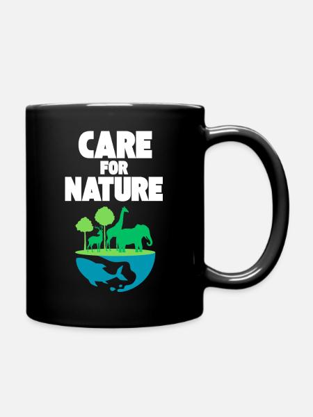 Prendre soin de la nature : Scène faunique - Mug uni - noir
