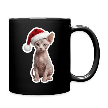 Chat Sphinx - Chaleureux à Noël - Mug uni - noir - Droite