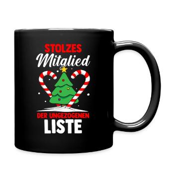 Santa Claus Christmas Time Naughty Christmas - Full Colour Mug - black - Right