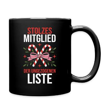 Santa Claus Christmas Time Naughty Christmas - Full Colour Mug - black - Right