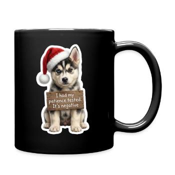 Dit de chiot husky joueur - Pas de tolérance ! - Mug uni - noir - Droite