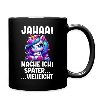 yes, maybe I'll make unicorn lovers later - Full Colour Mug - black - Right