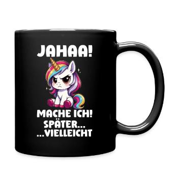 yes, maybe I'll make unicorn lovers later - Full Colour Mug - black - Right