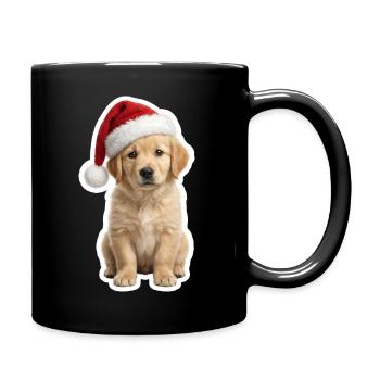 Un petit chiot Retriever adore Noël - Mug uni - noir - Droite