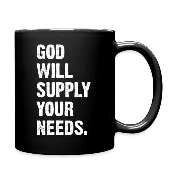 God Will Supply Your Needs - Full Colour Mug - black - Right