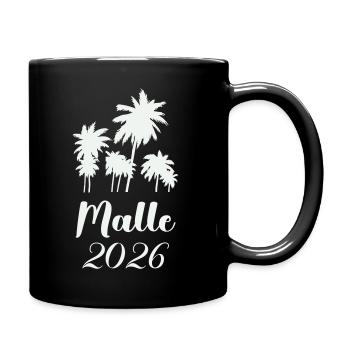 Malle 2026 Palmen Edition - Tasse einfarbig - Schwarz - Rechts