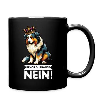 Before you ask: Australian Shepherd Aussie Aussie - Full Colour Mug - black - Right