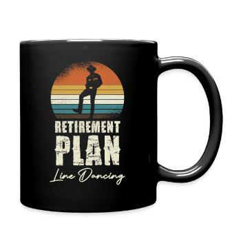 Retirement Line Dance Sunset - Full Colour Mug - black - Right