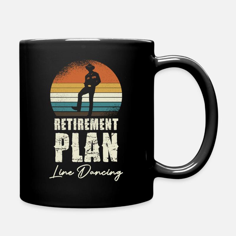 Ruhestand Line Dance Sonnenuntergang - Tasse einfarbig - Schwarz