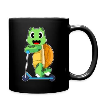 Scooter tortue - Mug uni - noir - Droite