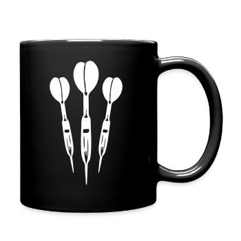 Dartpfeil Symbol - Tasse einfarbig - Schwarz - Rechts