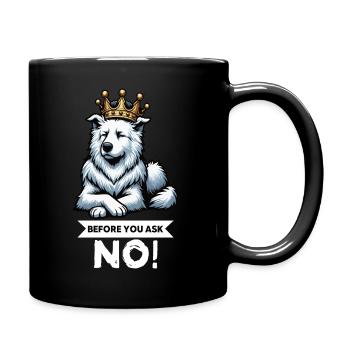 Avant de demander Berger Blanc Berger Berger - Mug uni - noir - Droite