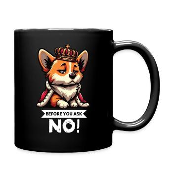 Before You Ask Corgi Corgi Welsh Corgi Corgi Dog - Full Colour Mug - black - Right
