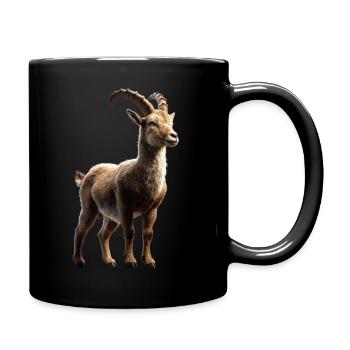 Steinbock Ziege Alpensteinbock Capricorn Ziegen - Tasse einfarbig - Schwarz - Rechts