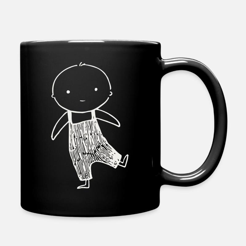 Petit Gribouillis en Salopette - Mug uni - noir