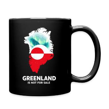 Flagge Grönland Weihnachten Geschenk Arktis - Tasse einfarbig - Schwarz - Rechts