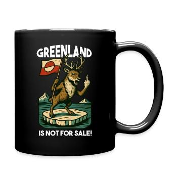 Greenland Is Not For Sale Reindeer Caribou - Full Colour Mug - black - Right