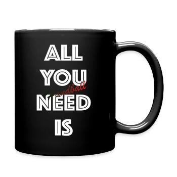 All You Need is Handball (Weiß) - Tasse einfarbig - Schwarz - Rechts