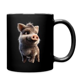 Wildschwein Schwarzwild Wildschweine Schwein Jäger - Tasse einfarbig - Schwarz - Rechts