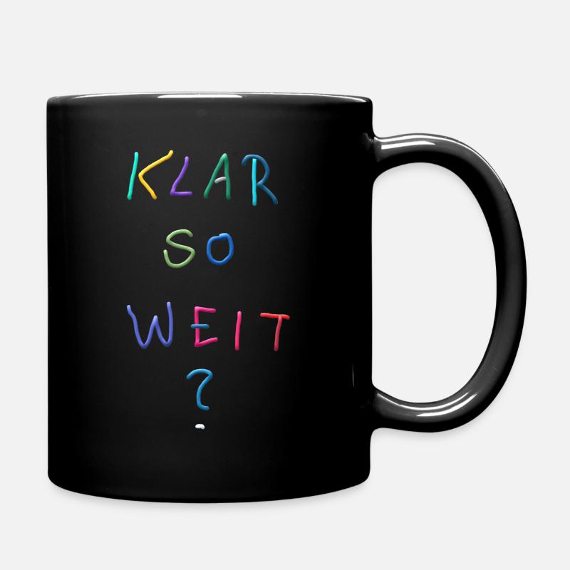 Clear so far? Colorful lettering - Full Colour Mug - black