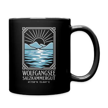 Sunrise at Lake Wolfgang - Full Colour Mug - black - Right