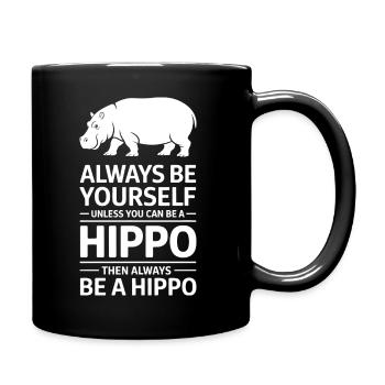 Expressions d’hippopotames Blague hippopotame Cadeau d’hippopotame - Mug uni - noir - Droite