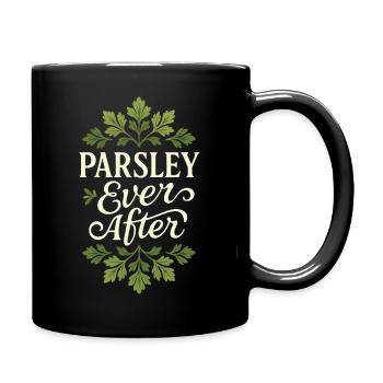 Parsley Forever | Herbal Kitchen Pun - Full Colour Mug - black - Right