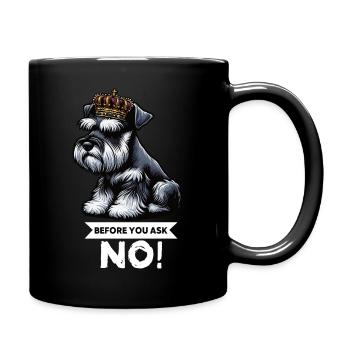 Avant que vous ne demandiez Schnauzer Riesenschnauzer - Mug uni - noir - Droite