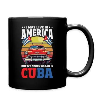 Cuba Pride & Home - Design du drapeau de Cuba - Mug uni - noir - Droite