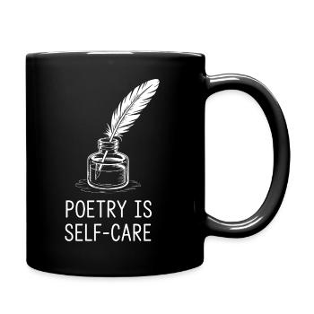 Poetry as Self-Care - Full Colour Mug - black - Right